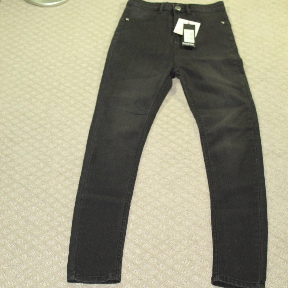 NWT Boohoo Women's 6 Tall Basic Black Denim Jegging Jeans